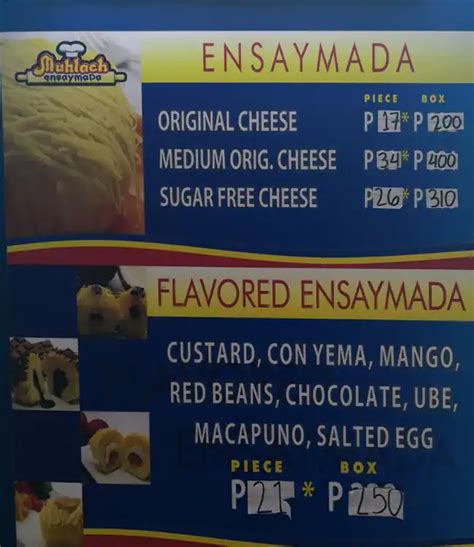 muhlach ensaymada price list 2023|Home .